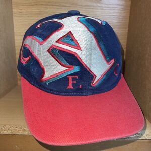 Vintage 90s Nike Arsenal Gunners FC Snapback Hat Football Soccer RARE Big Logo